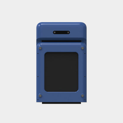 Folded view of blue WalkingPad C2 treadmill