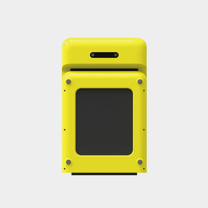 Folded view of yellow WalkingPad C2 treadmill