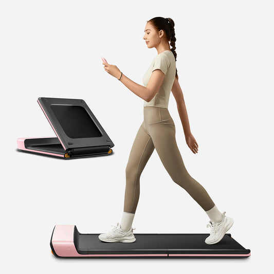 Full view of WalkingPad P1 Pink Foldable Treadmill