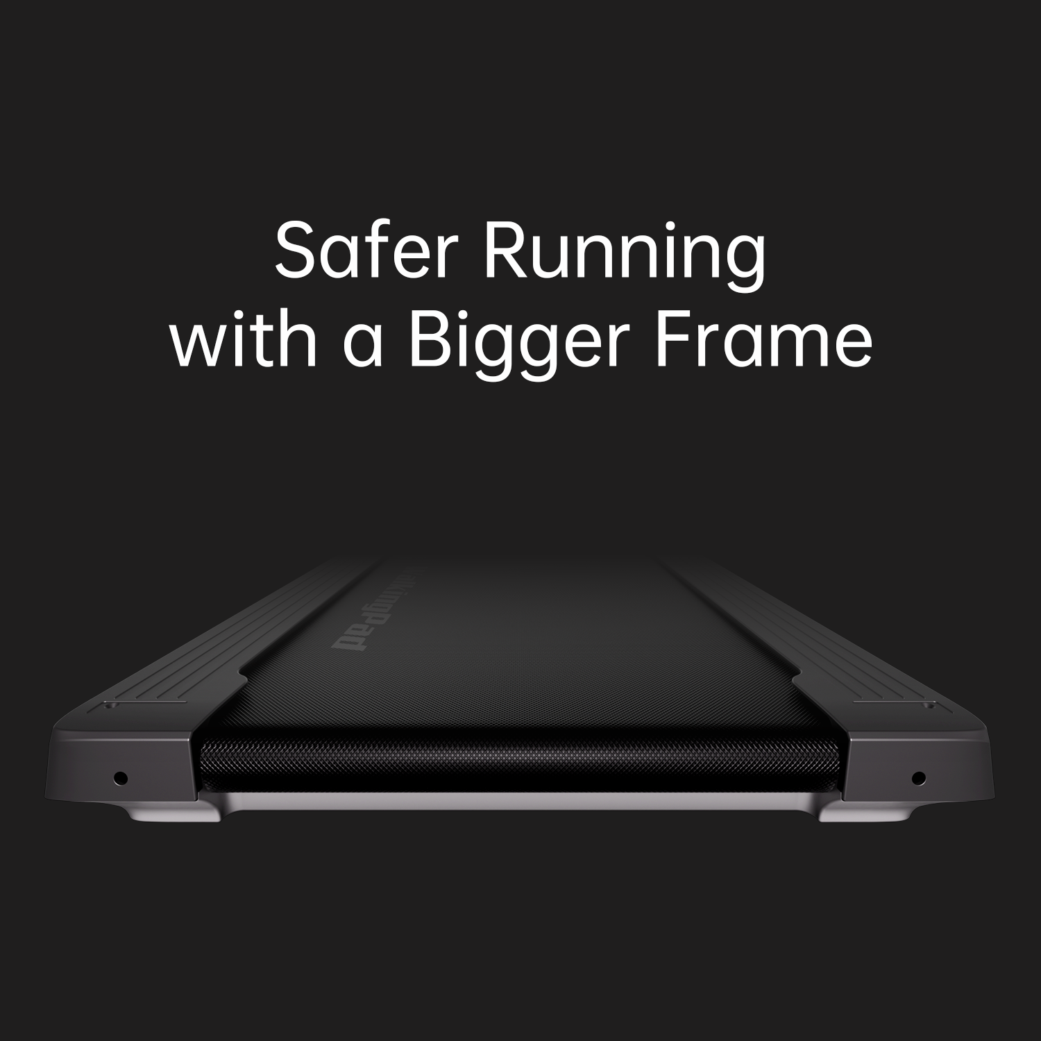 Four-layer EVA deck cushioning view beneath treadmill belt