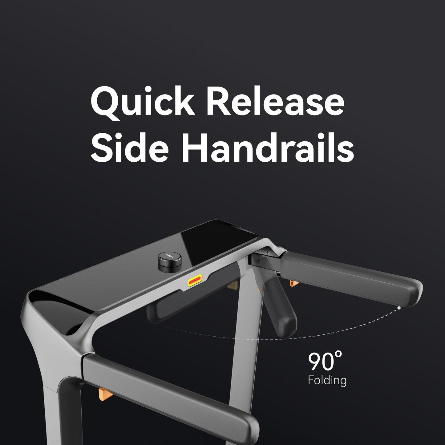Quick release side handrails on the WalkingPad X218 Foldable Treadmill