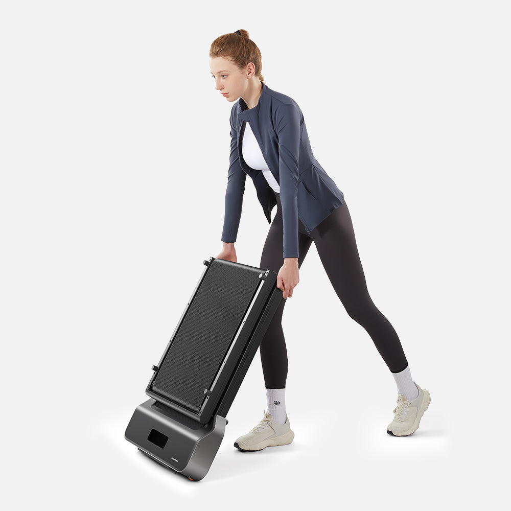 Easy storage design of the WalkingPad Z1 folding treadmill with wheels