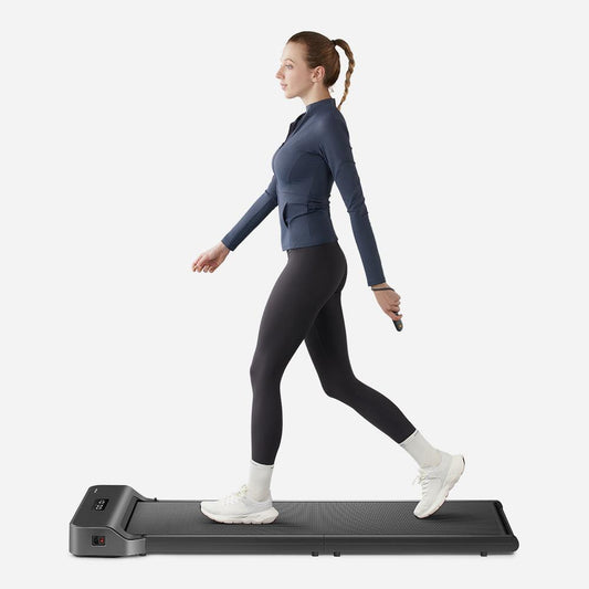 Main view of the WalkingPad Z1 folding treadmill, compact and sleek for under-desk use