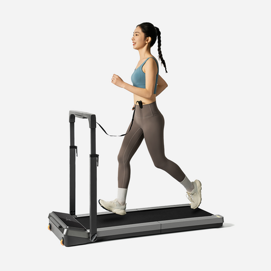 Woman running on the WalkingPad Z3 Hybrid treadmill