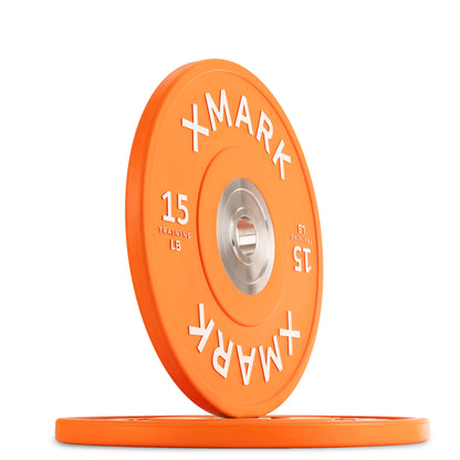 15 lb pair of XMark Chrome-Plated Color Bumper Plates