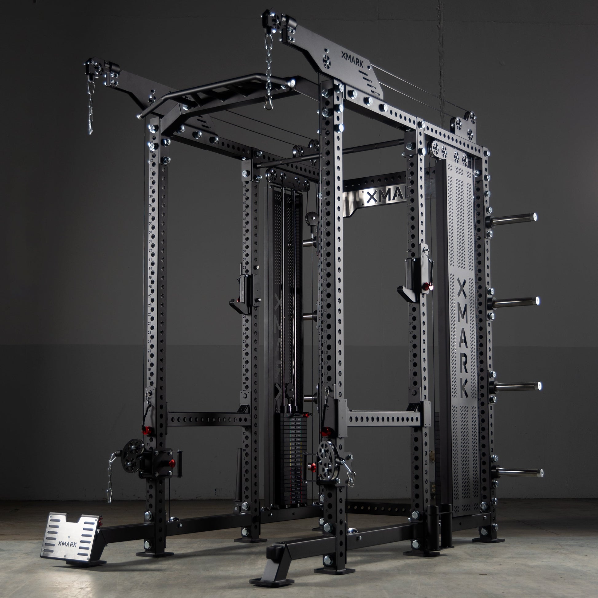 XMark Commercial Power Rack with Pulley System – Full View
