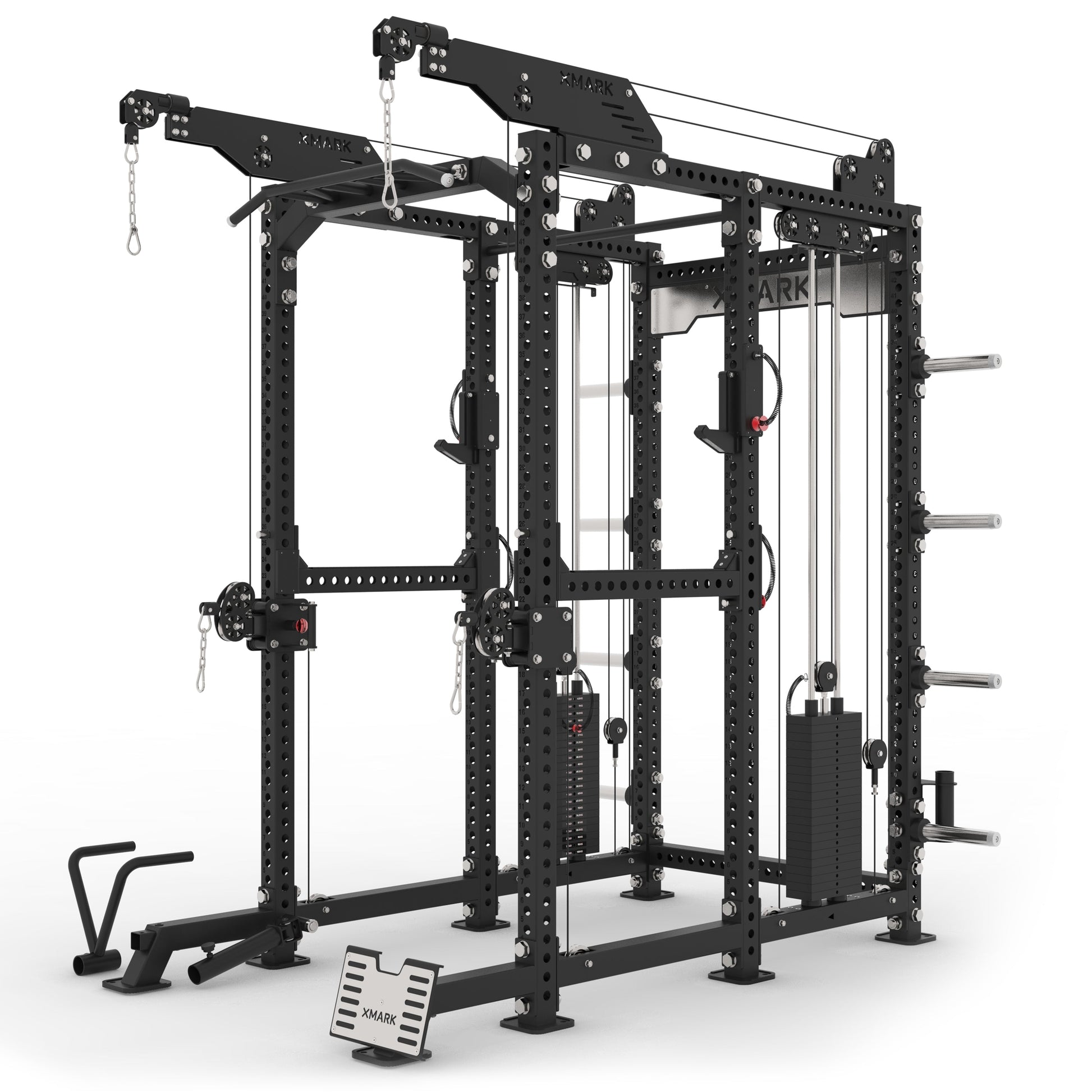 XMark Commercial Power Rack with Pulley System without Shroud – Full View