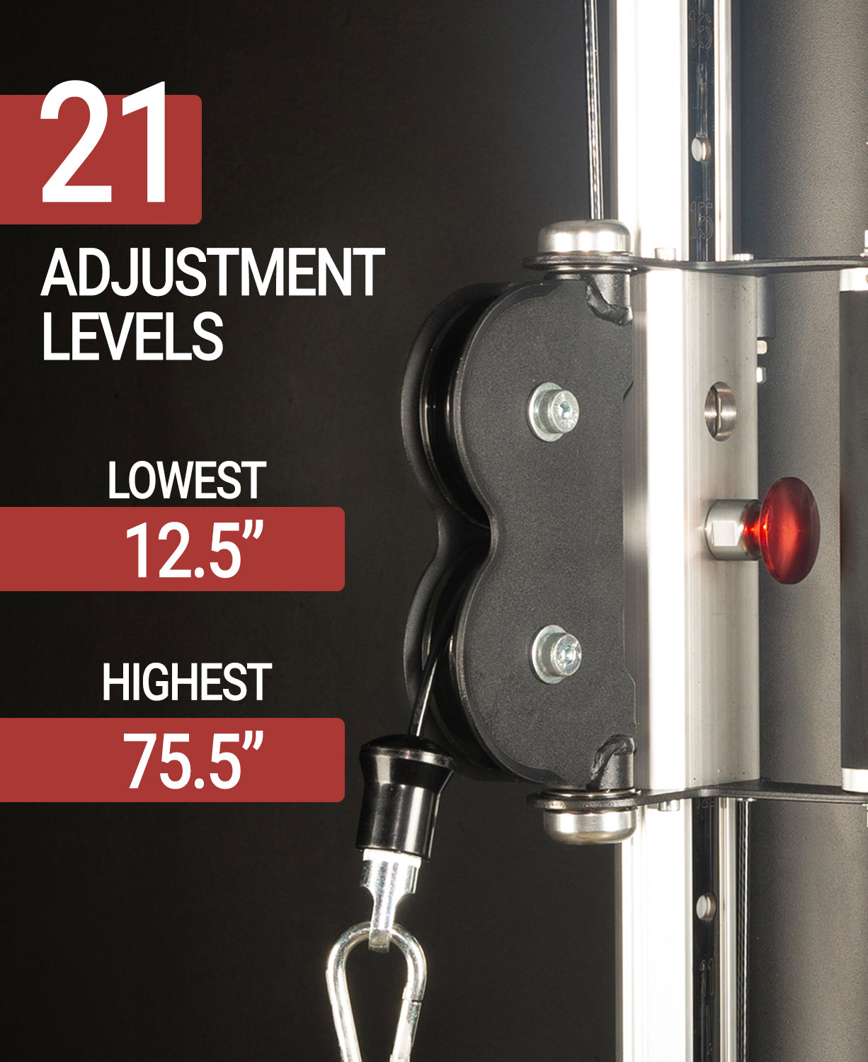 Pulley adjustment system on XMark FT-9040