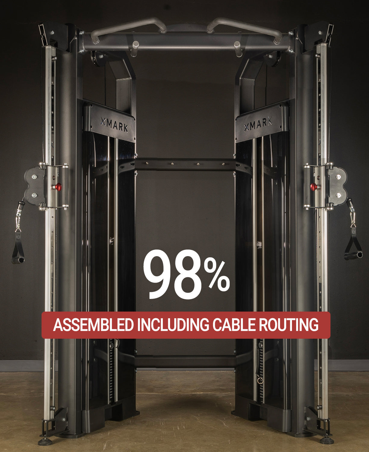 XMark FT-9040 Functional Trainer comes 98% assembled