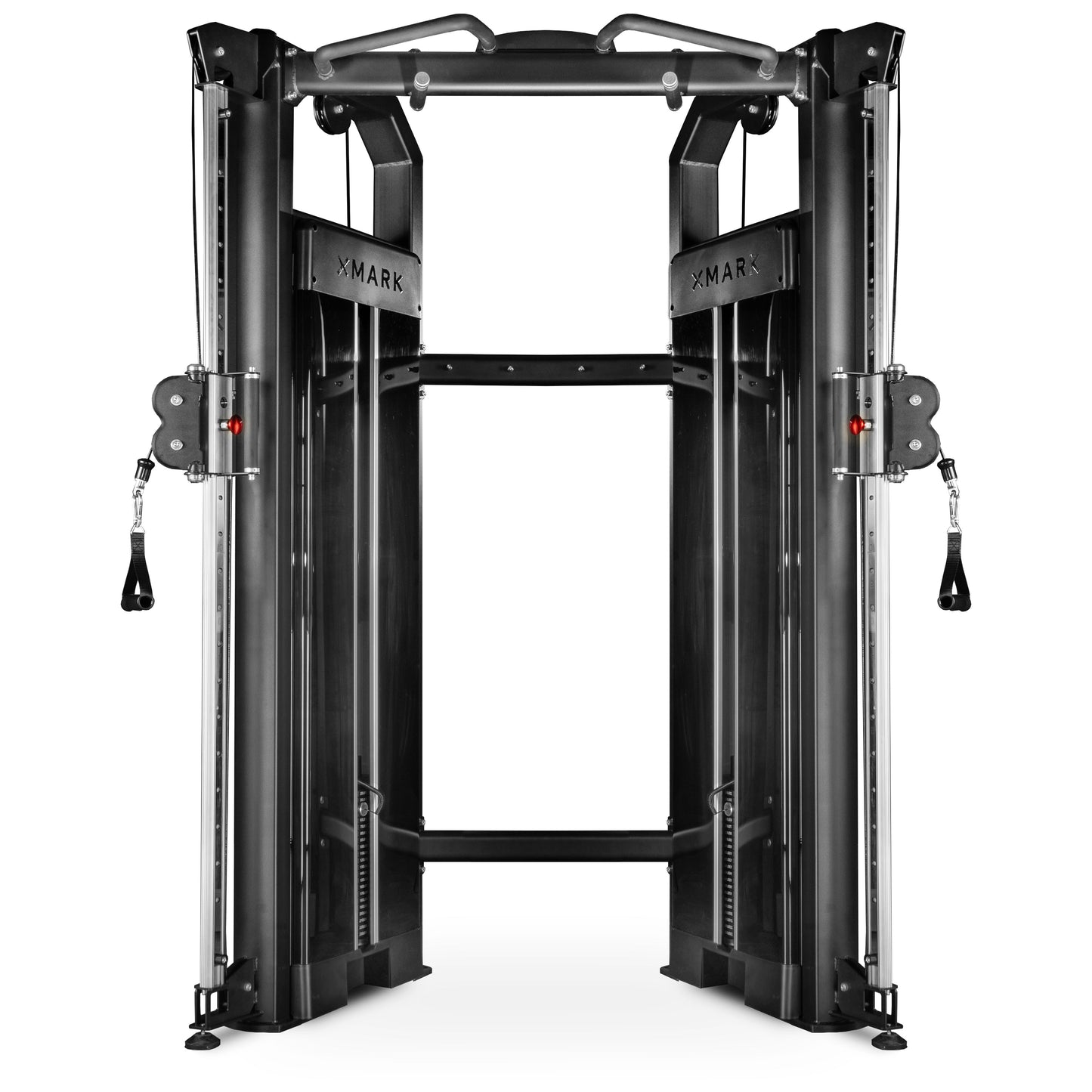 XMark FT-9040 Functional Trainer front view with weight stacks