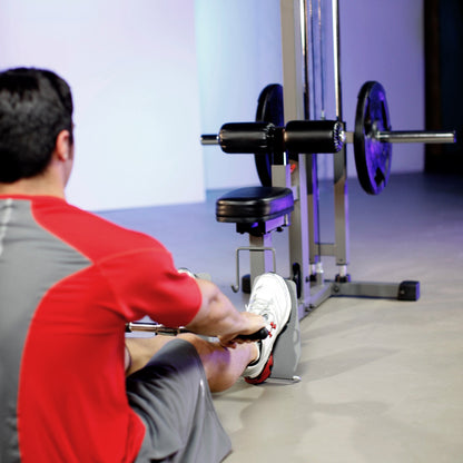Low rows on the XMark Lat Pull‑Down Machine with Low‑Row station