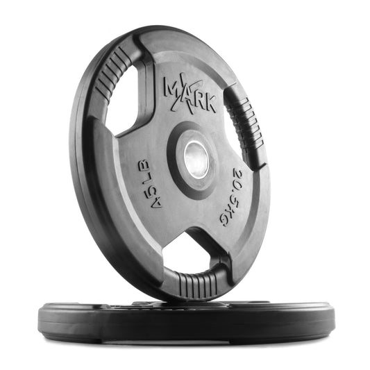 45 lb pair of XMark Tri‑Grip Olympic weight plates